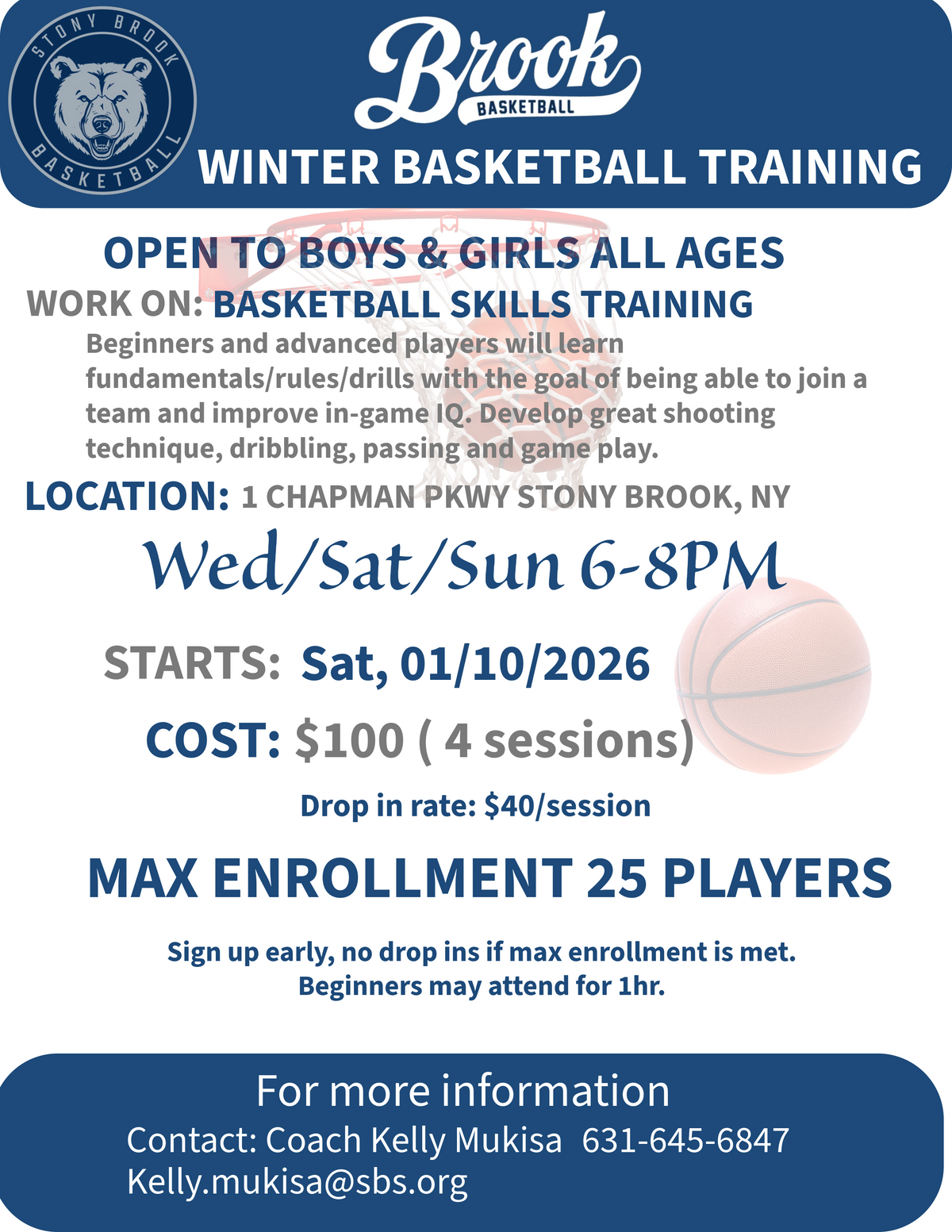 WINTER TRAINING (4 Sessions)