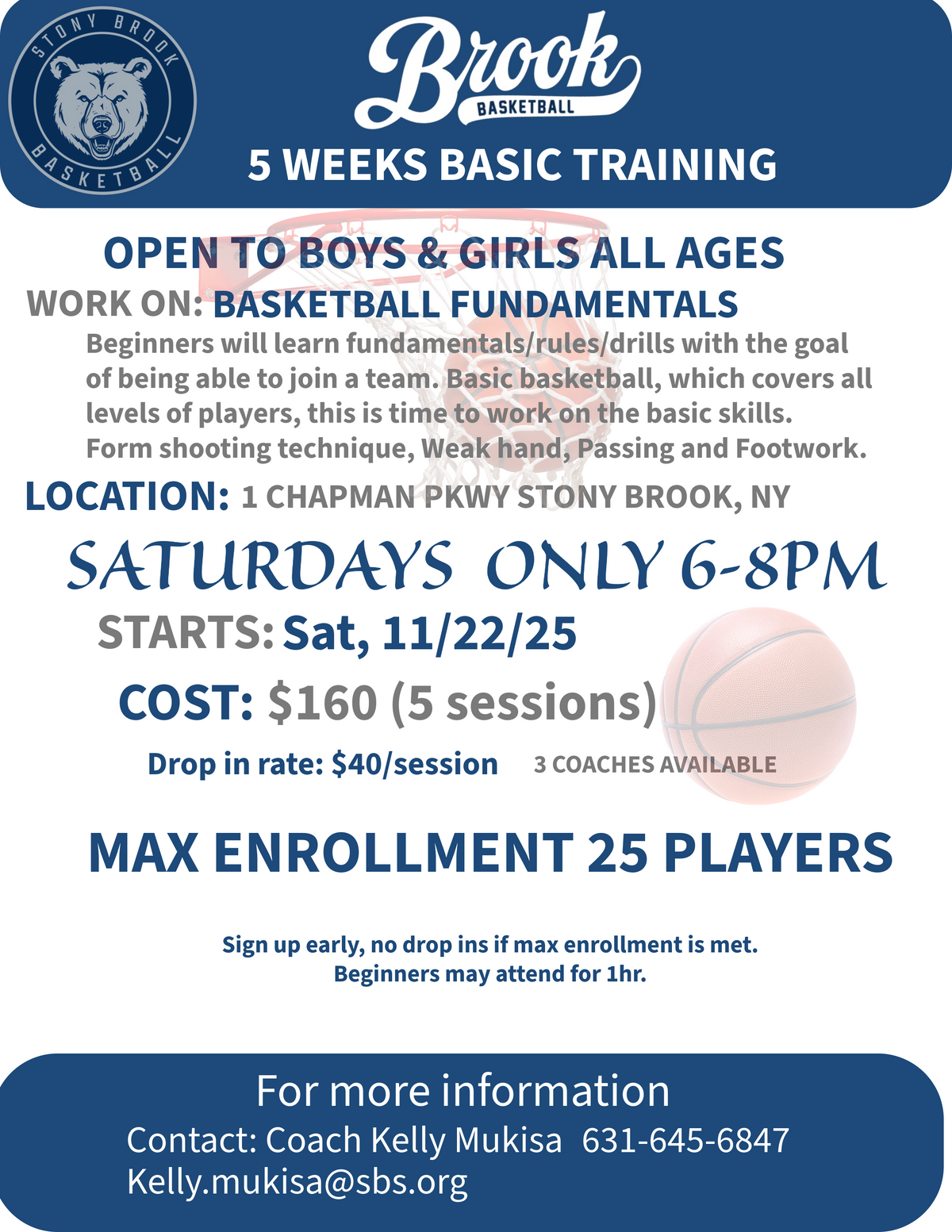 5 Weeks Basic Training (Saturday)