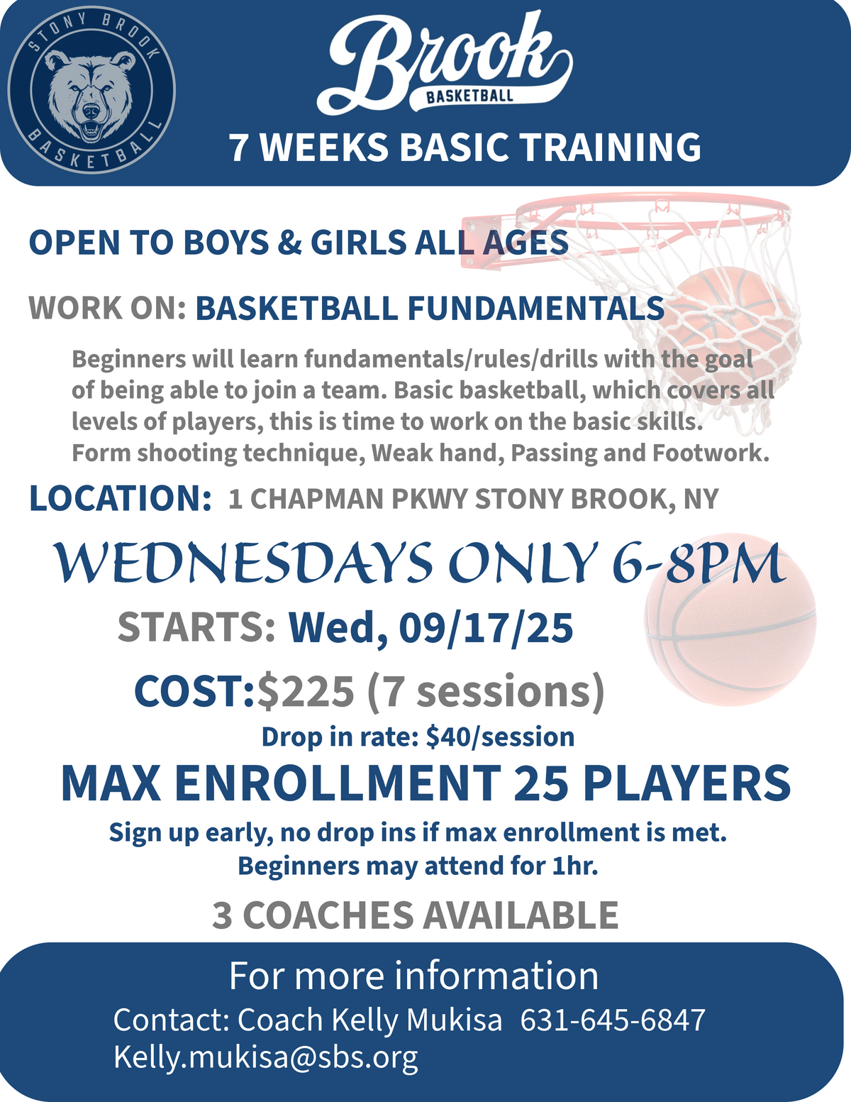 WEDNESDAY BASIC TRAINING (7weeks)
